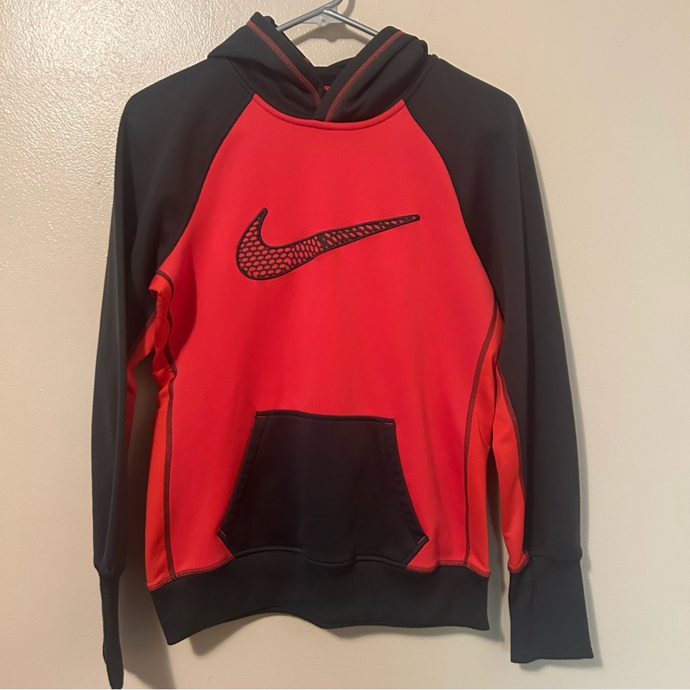 Women’s Therma-Fit Nike Red and Black Pullover Hoodie